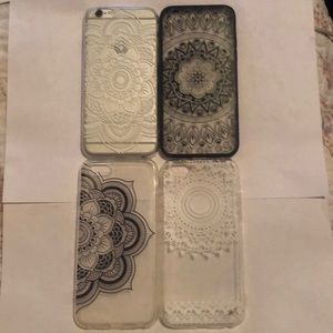 Lot of 4 iPhone 6/6s Transparent Cases
